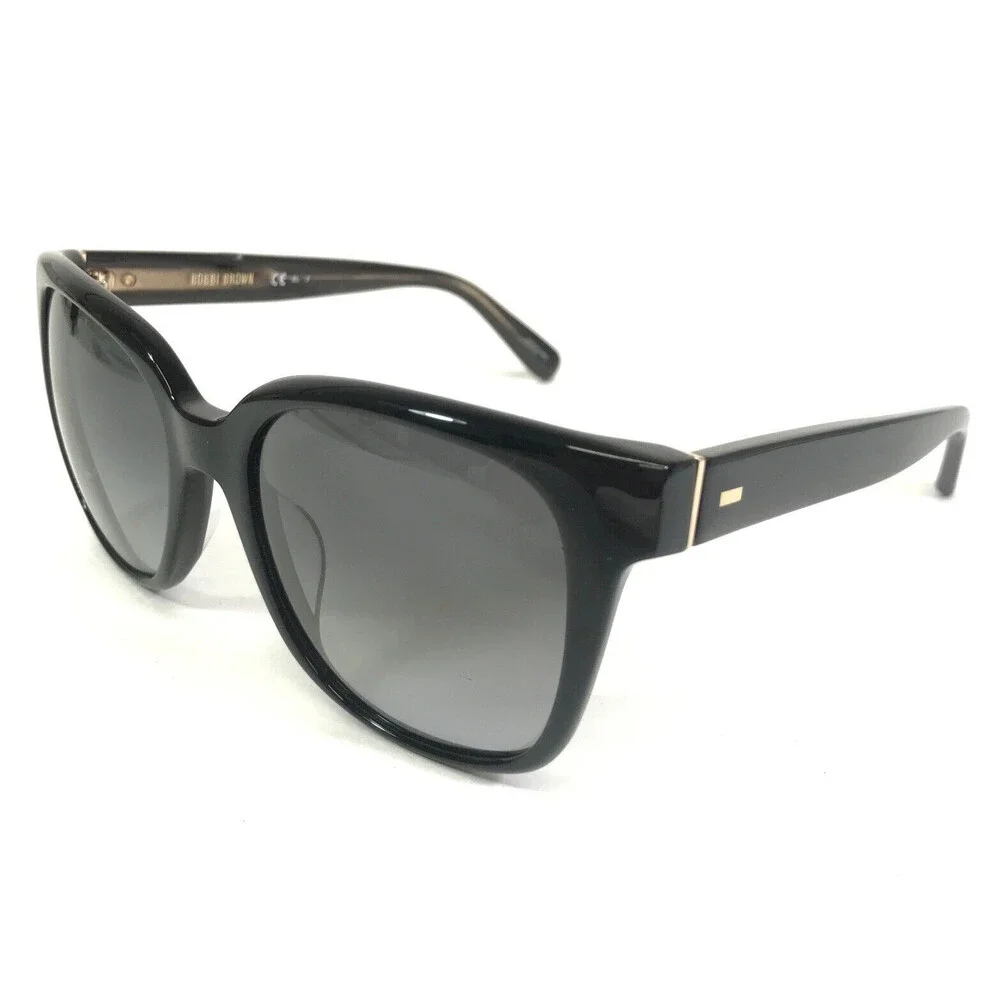 Bobbi Brown Sunglasses THE GRETCHEN/S 8079O Black Thick Rim Frames Black Lenses